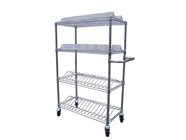 重庆不锈钢物料周转架驼峰料盘车双-峰单峰电子料盘存放架