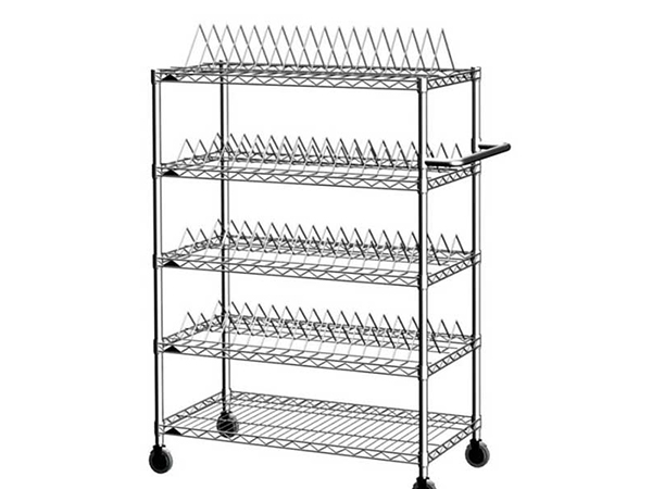 西安厂家现货供应移动式新款防静电碳钢镀铬架网格货架