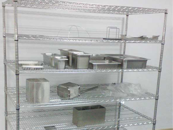 单层不锈钢线网手推车