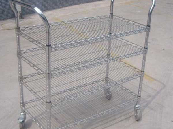 上海手推车-不锈钢医用二层小推车-实验室手推车深圳定制