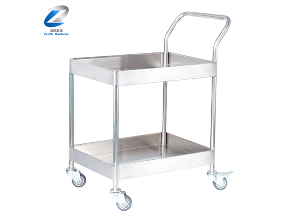 平凉不锈钢304手推车学校实验室推车静音仪器医疗手推车图片