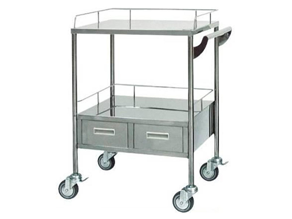 孟州304不锈钢医疗手推车学校实验室多功能推车厂家定制